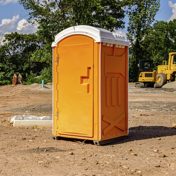 how often are the porta potties cleaned and serviced during a rental period in Langsville